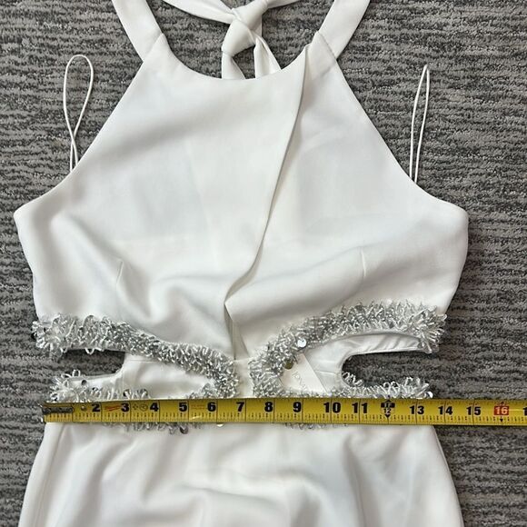 NWT Jonathan SIMKHAI Cut-Out Detailing Long Dress White Wedding Maxi Size 6 - Picture 11 of 16